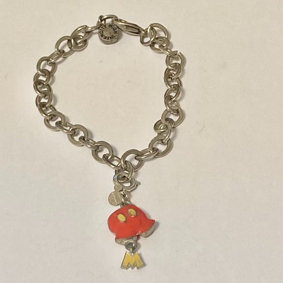 Disney Mickey Mouse Pants Starter Charm Bracelet High IntenCity 7.5" Enamel - Picture 2 of 8